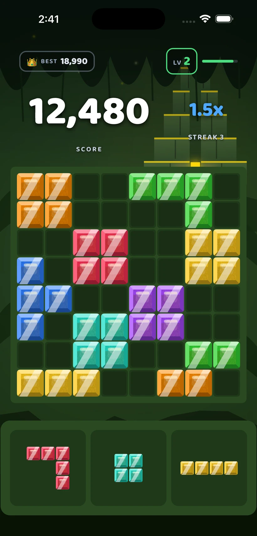 Block Bolt gameplay in the Jungle Temple theme